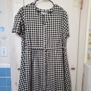 Tradlands Black and White Checkered Dress